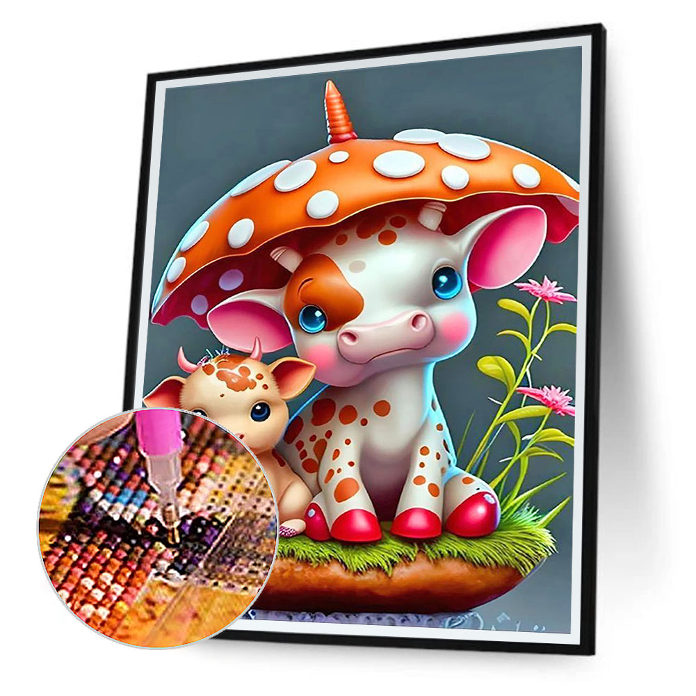 Little Cow - Full Round Drill Diamond Painting 30*45CM