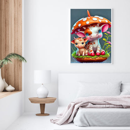 Little Cow - Full Round Drill Diamond Painting 30*45CM