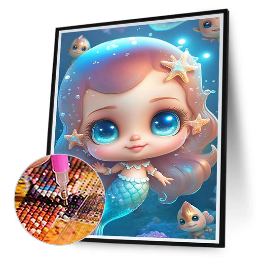 Little Mermaid - Full Round Drill Diamond Painting 30*45CM