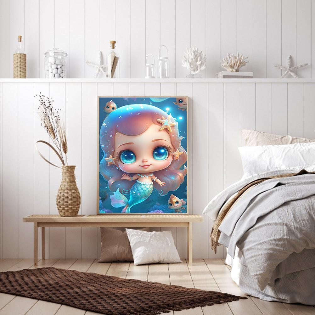 Little Mermaid - Full Round Drill Diamond Painting 30*45CM