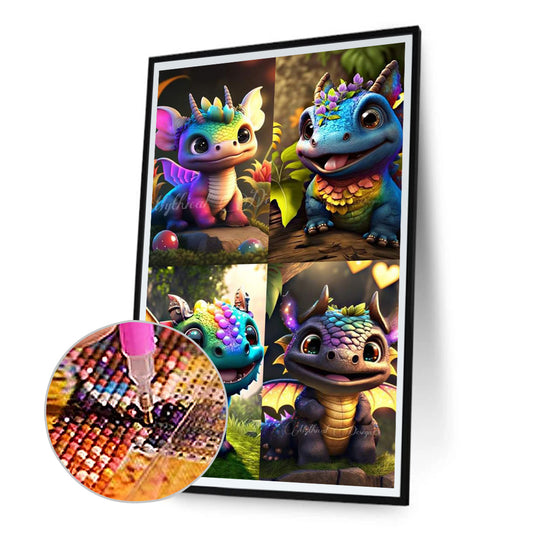 Four Snapdragon - Full Round Drill Diamond Painting 30*55CM