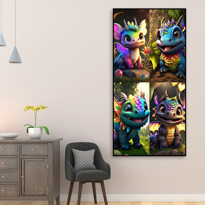 Four Snapdragon - Full Round Drill Diamond Painting 30*55CM