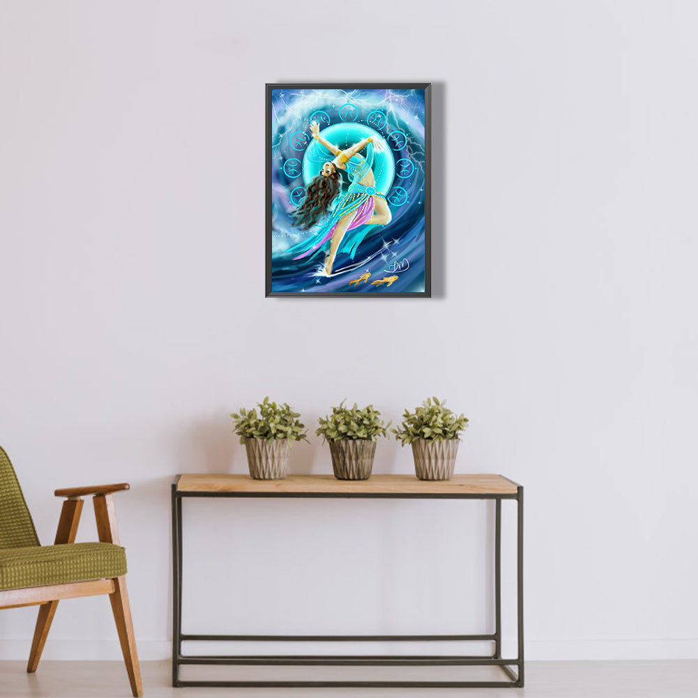 Pisces Totem - Full Round Drill Diamond Painting 30*40CM