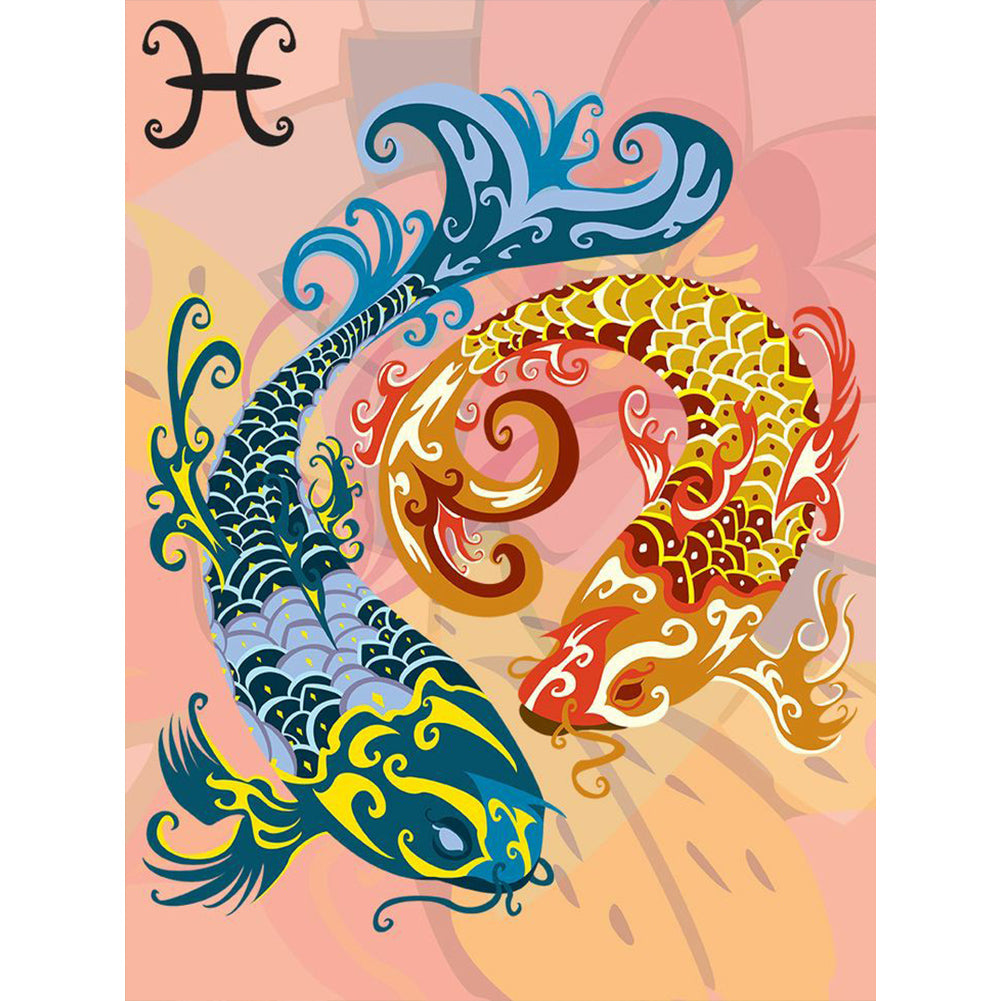 Pisces Totem - Full Round Drill Diamond Painting 30*40CM