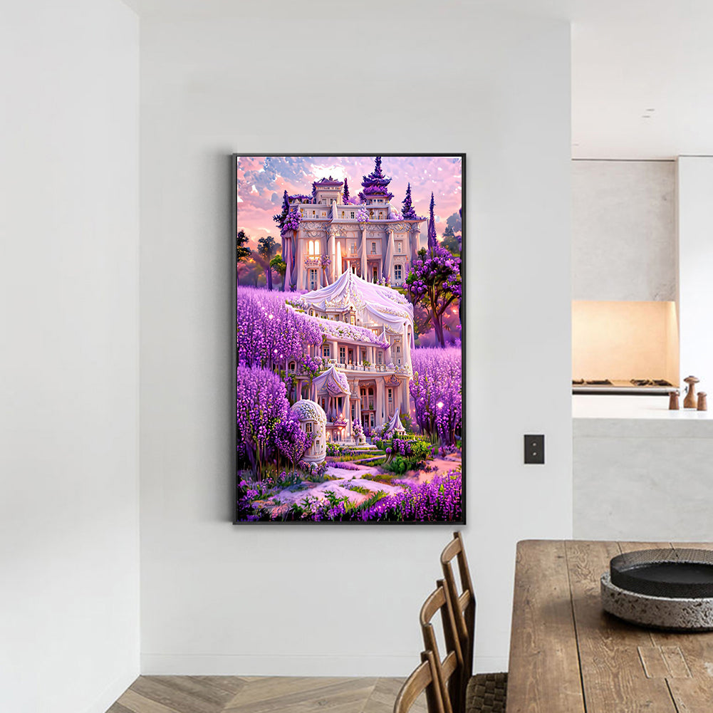 Lavender Palace - Full Round Drill Diamond Painting 45*70CM