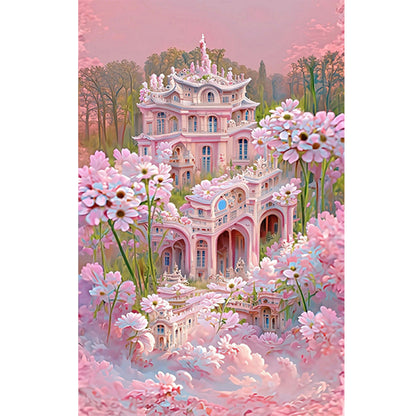 Little Daisy Palace - Full Round Drill Diamond Painting 45*70CM