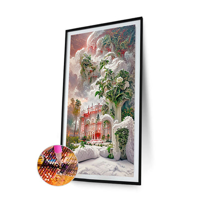 Frozen Rose Palace - Full Round Drill Diamond Painting 45*70CM