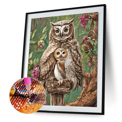Brown Owl - Full Round Drill Diamond Painting 30*40CM