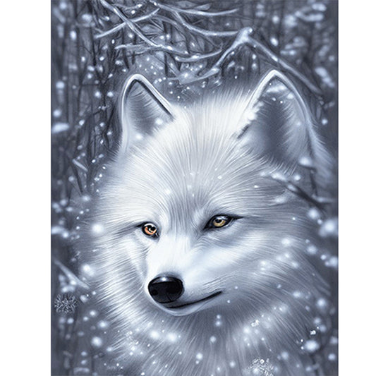 Arctic Wolf - Full Round Drill Diamond Painting 30*40CM