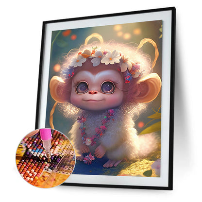 Chinese Zodiac Monkey - Full Round Drill Diamond Painting 30*40CM