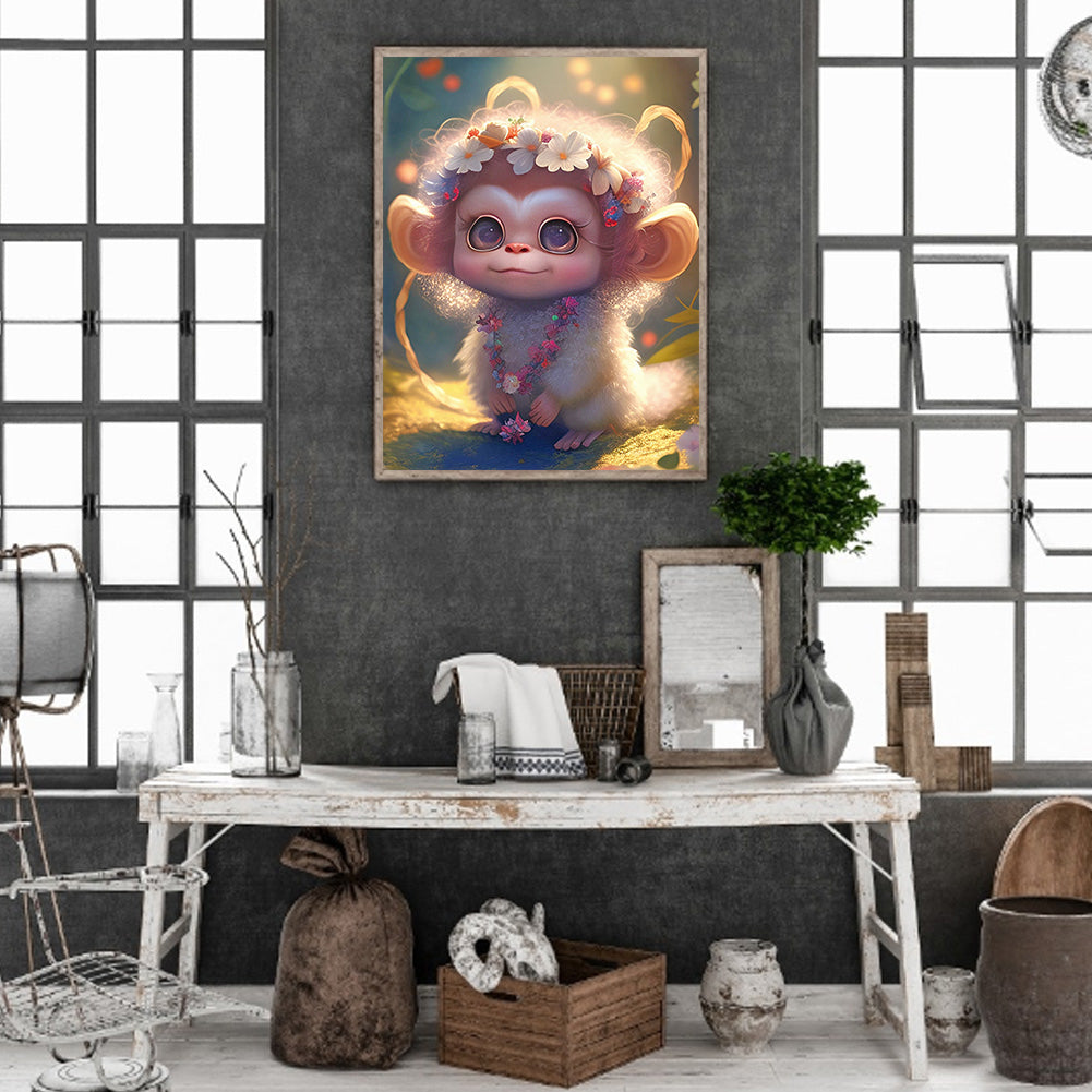 Chinese Zodiac Monkey - Full Round Drill Diamond Painting 30*40CM