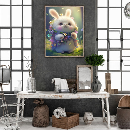 Chinese Zodiac Rabbit - Full Round Drill Diamond Painting 30*40CM
