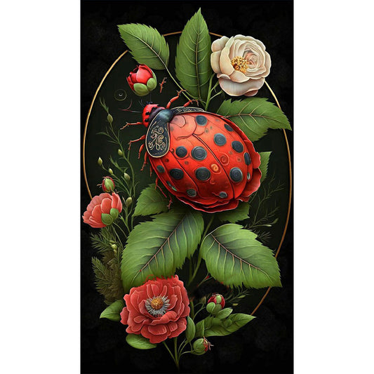 Garden Ladybug - Full Round Drill Diamond Painting 40*70CM