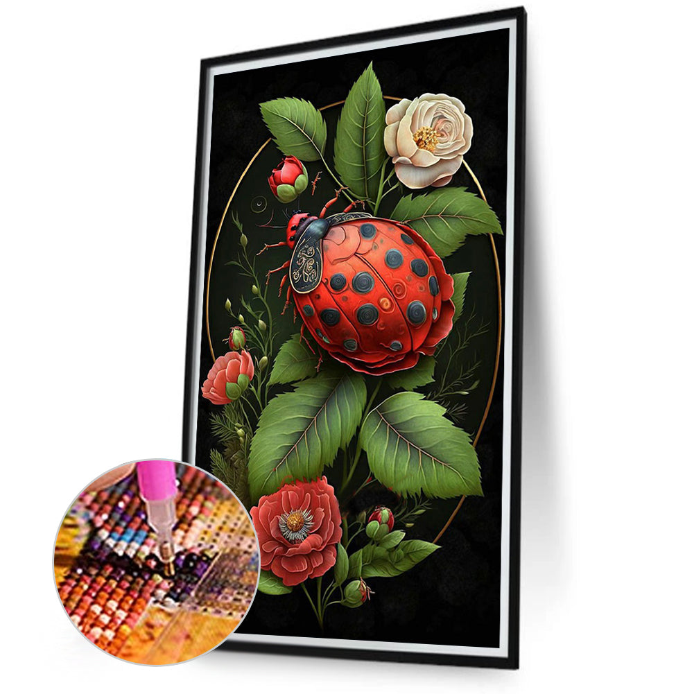 Garden Ladybug - Full Round Drill Diamond Painting 40*70CM