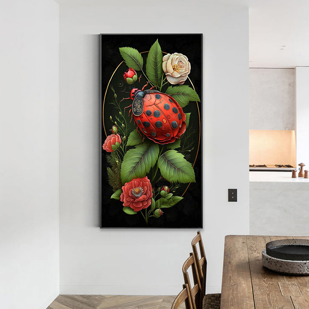 Garden Ladybug - Full Round Drill Diamond Painting 40*70CM