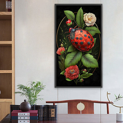 Garden Ladybug - Full Round Drill Diamond Painting 40*70CM