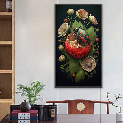 Garden Ladybug - Full Round Drill Diamond Painting 40*70CM