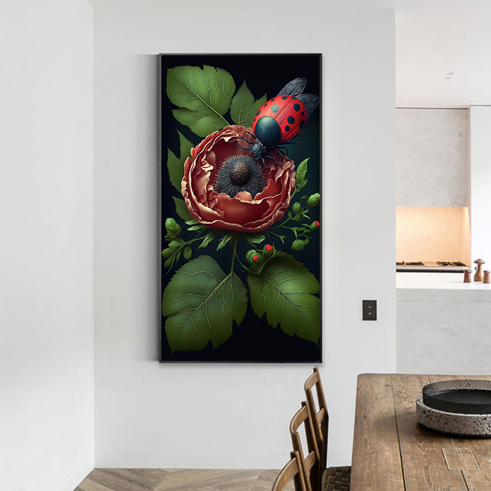 Garden Ladybug - Full Round Drill Diamond Painting 40*70CM