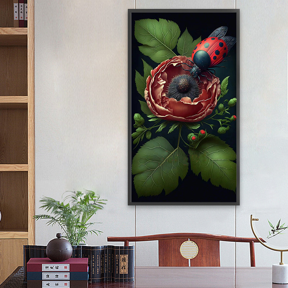 Garden Ladybug - Full Round Drill Diamond Painting 40*70CM