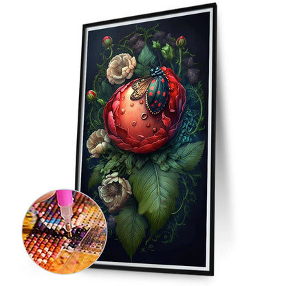 Garden Ladybug - Full Round Drill Diamond Painting 40*70CM