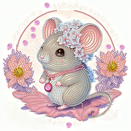 Comic Version Of The Zodiac Rat - Special Shaped Drill Diamond Painting 30*30CM