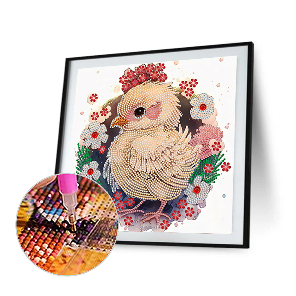 Comic Version Of Zodiac Chicken - Special Shaped Drill Diamond Painting 30*30CM