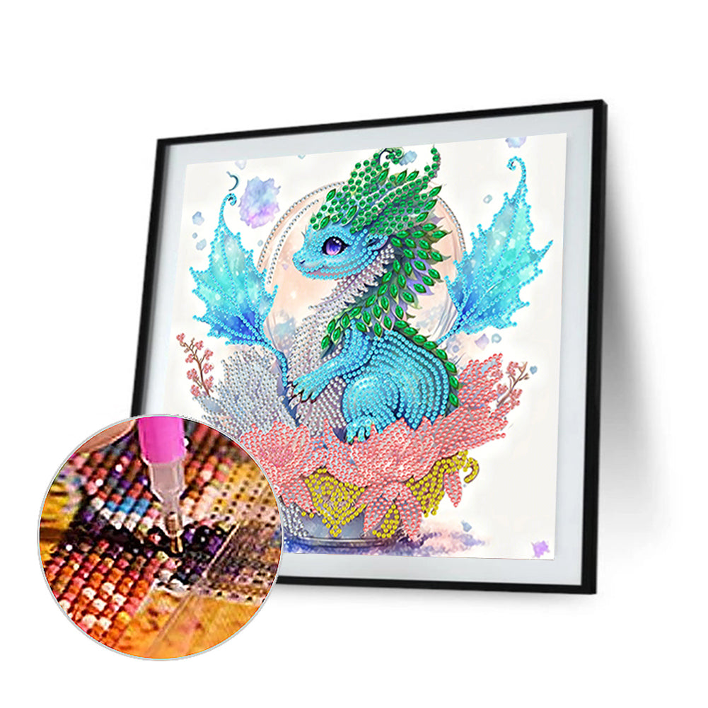 Comic Version Of The Zodiac Dragon - Special Shaped Drill Diamond Painting 30*30CM