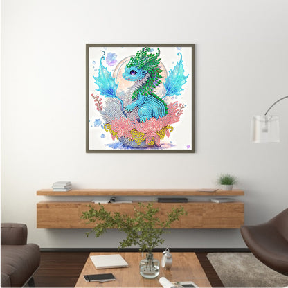 Comic Version Of The Zodiac Dragon - Special Shaped Drill Diamond Painting 30*30CM