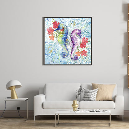 A Pair Of Seahorses - Full Square Drill Diamond Painting 30*30CM