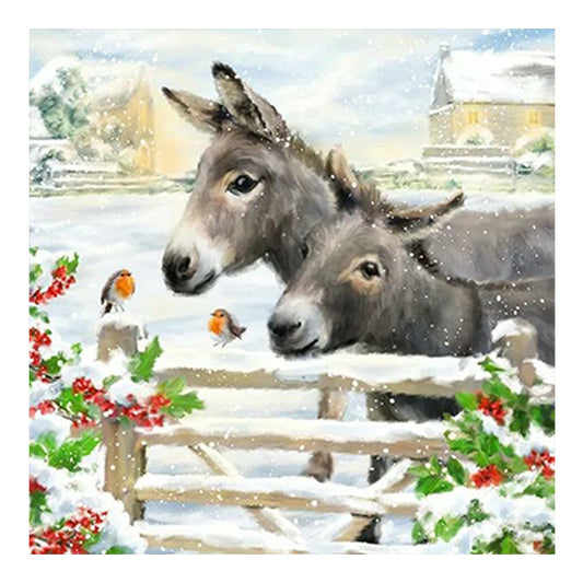 Donkey In The Fence - Full Square Drill Diamond Painting 45*45CM