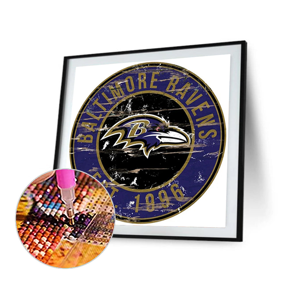 Baltimore Ravens - Full Round Drill Diamond Painting 30*30CM