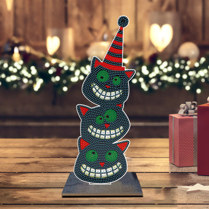 DIY Crystal Diamond Ornament Art Crafts Wooden Cartoon Home Decoration Kids Gift