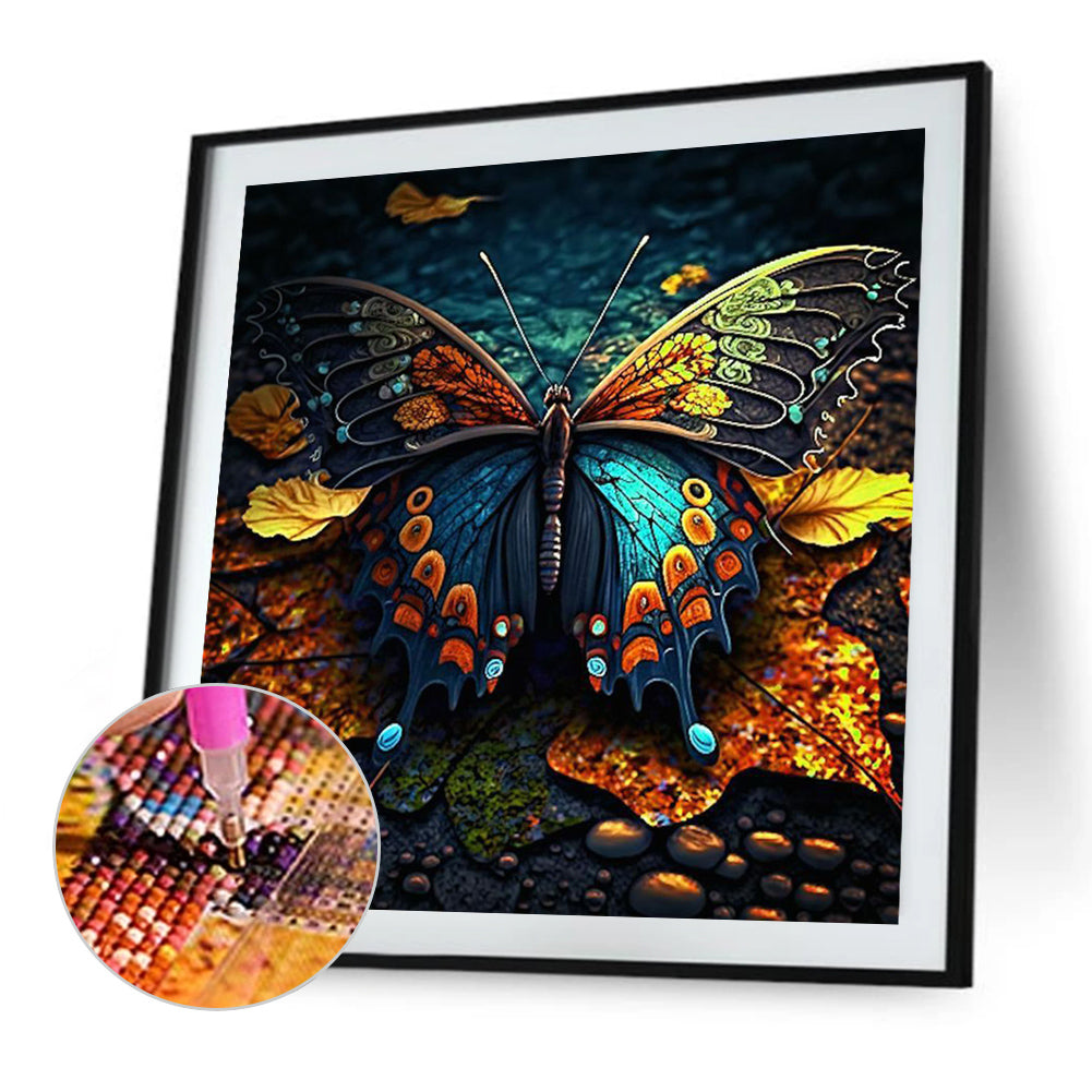 Glorious Butterfly - Full Round Drill Diamond Painting 30*30CM