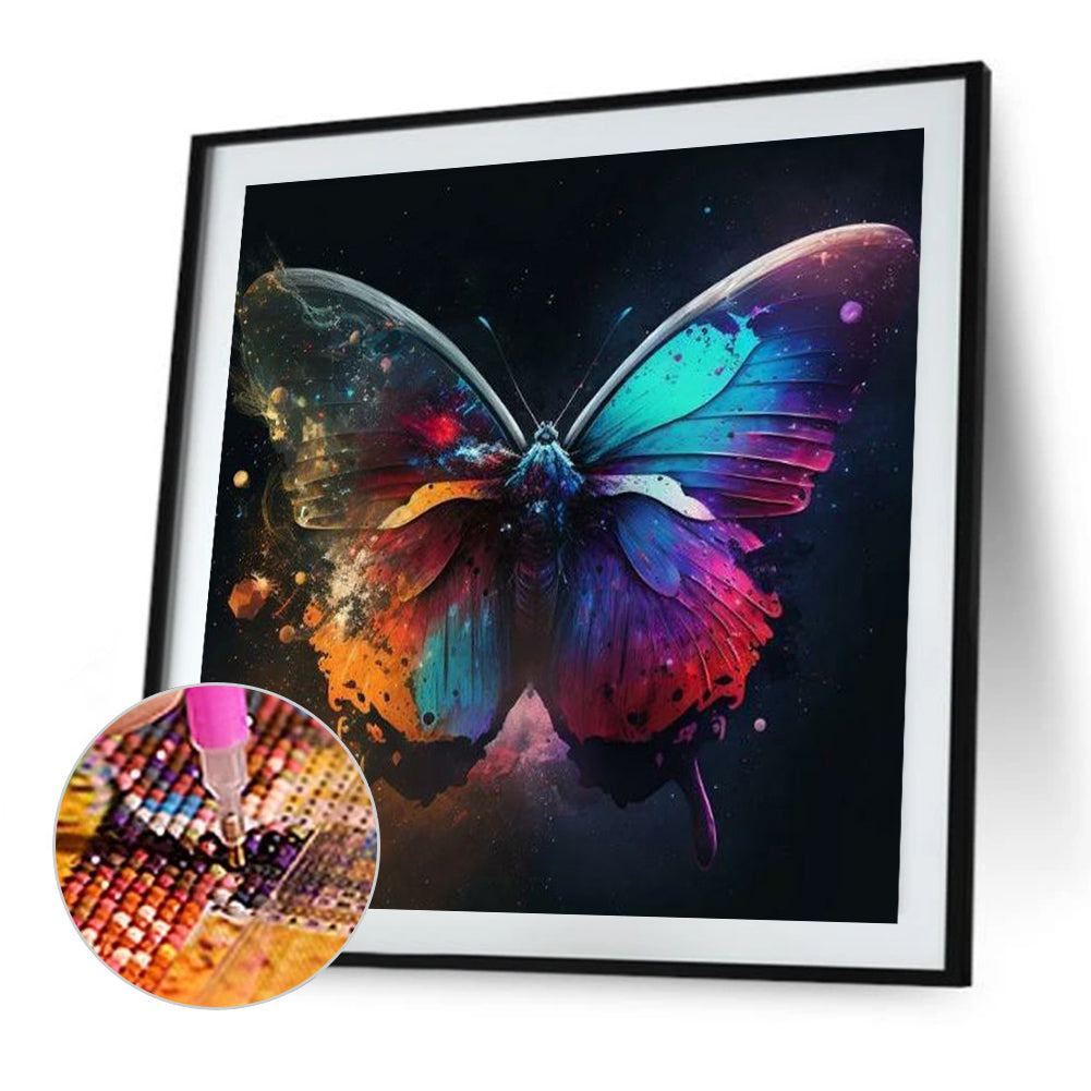 Glorious Butterfly - Full Round Drill Diamond Painting 30*30CM