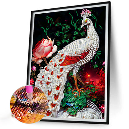 Gorgeous Peacock - Special Shaped Drill Diamond Painting 30*40CM