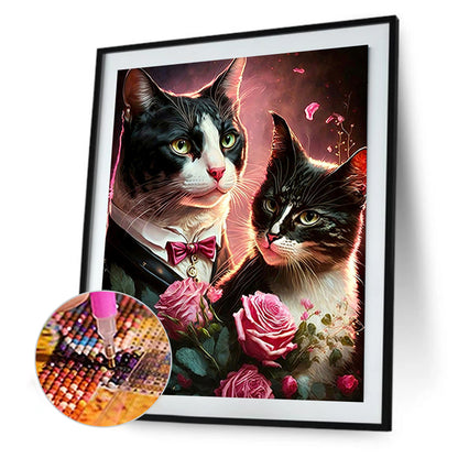 Exquisite Black Cat - Full Round Drill Diamond Painting 30*40CM