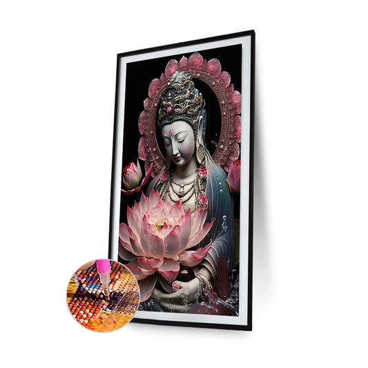 Buddhist Lotus Avalokitesvara - Full Round Drill Diamond Painting 40*60CM