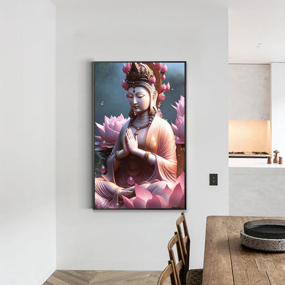 Buddhist Lotus Avalokitesvara - Full Round Drill Diamond Painting 40*60CM