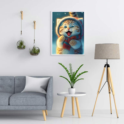 Cute Cat - Full Round Drill Diamond Painting 30*40CM