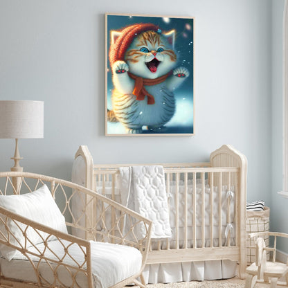 Cute Cat - Full Round Drill Diamond Painting 30*40CM