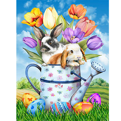 Easter Egg Bunny Shower - Full Round Drill Diamond Painting 30*40CM