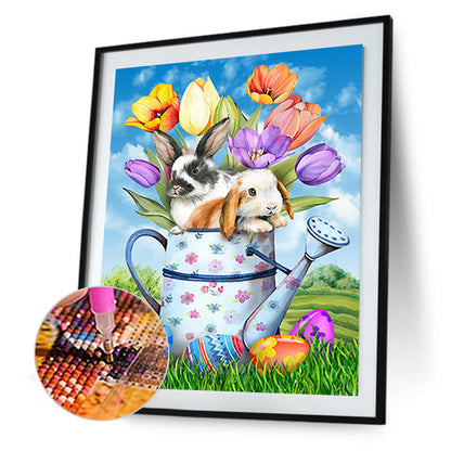 Easter Egg Bunny Shower - Full Round Drill Diamond Painting 30*40CM