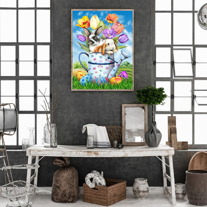 Easter Egg Bunny Shower - Full Round Drill Diamond Painting 30*40CM