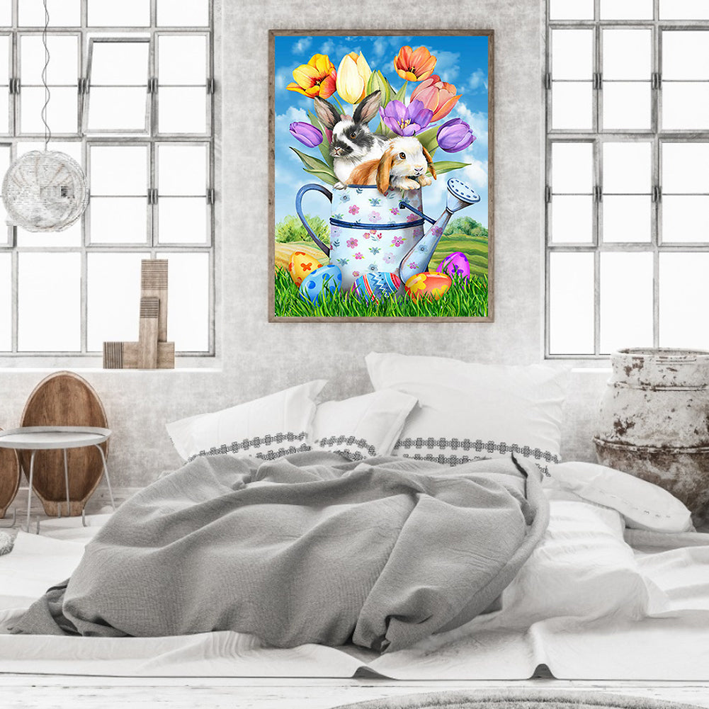 Easter Egg Bunny Shower - Full Round Drill Diamond Painting 30*40CM
