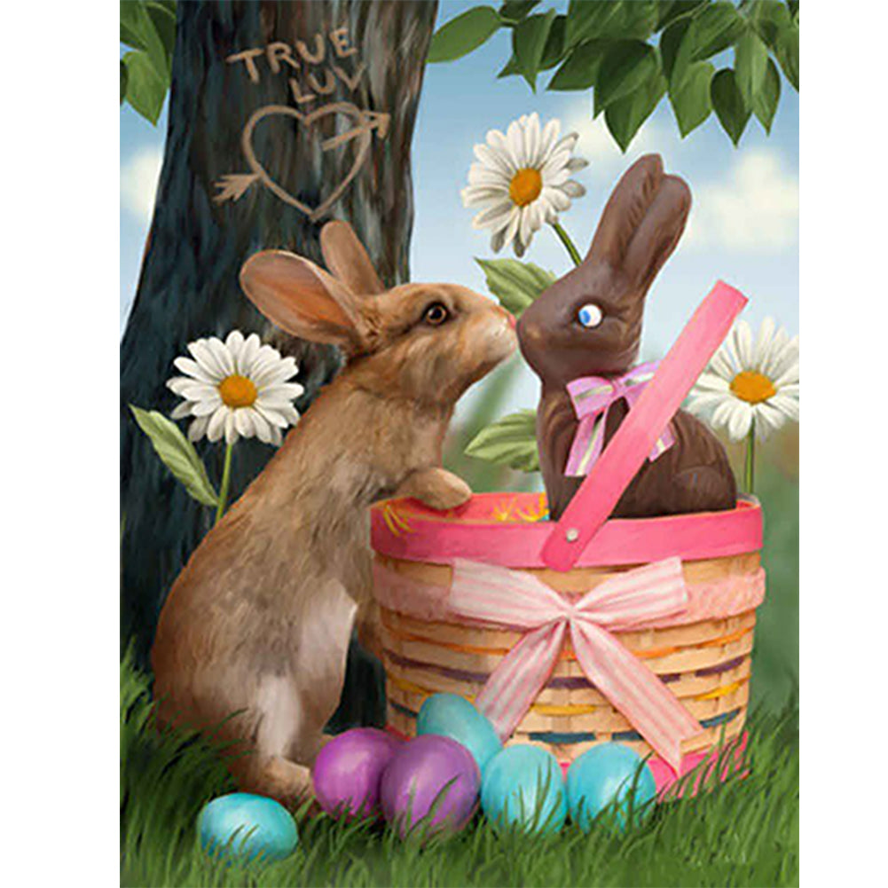 Easter Egg Bunny - Full Round Drill Diamond Painting 30*40CM