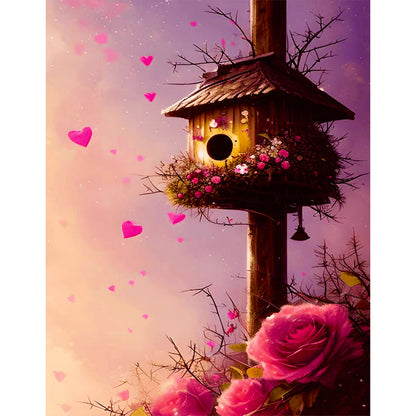 Bird House - Full Round Drill Diamond Painting 30*40CM