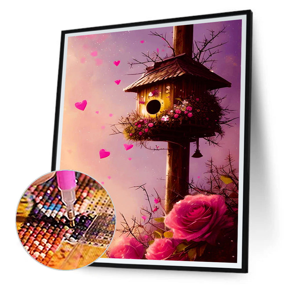 Bird House - Full Round Drill Diamond Painting 30*40CM