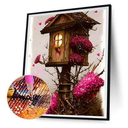 Bird House - Full Round Drill Diamond Painting 30*40CM