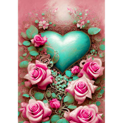 Love Rose - Full Round Drill Diamond Painting 30*40CM