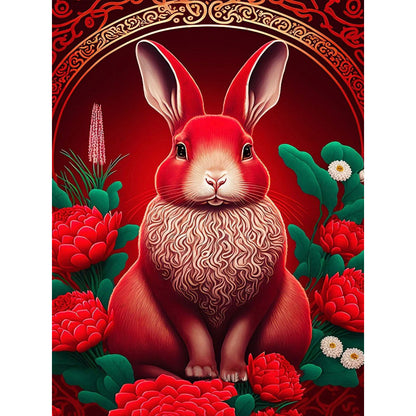 Red Golden Rabbit - Full Round Drill Diamond Painting 30*40CM